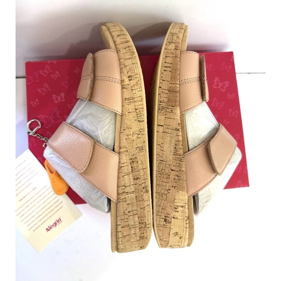 Alegria Mena Sandals Women’s 10.5 EU 41 Mauve Mist Leather Cork Platform Comfort - Picture 5 of 8